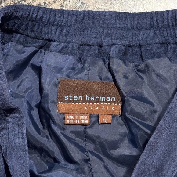 Vintage Suede Skirt Leather Maxi Y2K Boho 70s Western Minimalist Cottage Blue 10 - Picture 2 of 6